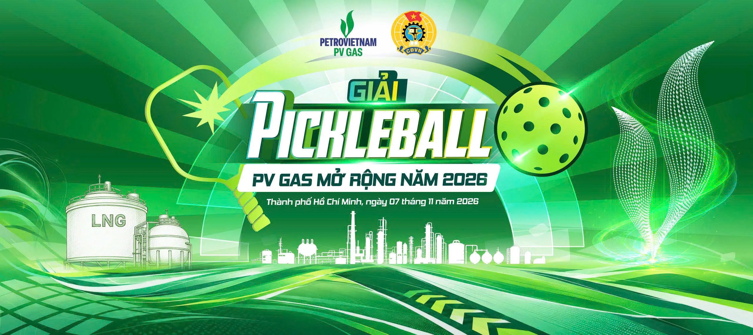 Giải Pickleball PV GAS mở rộng năm 2026 — Thành phố Hồ Chí Minh, ngày 07/11/2026